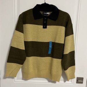 Pull & Bear Men’s Rugby Knit Polo Shirt - Size L